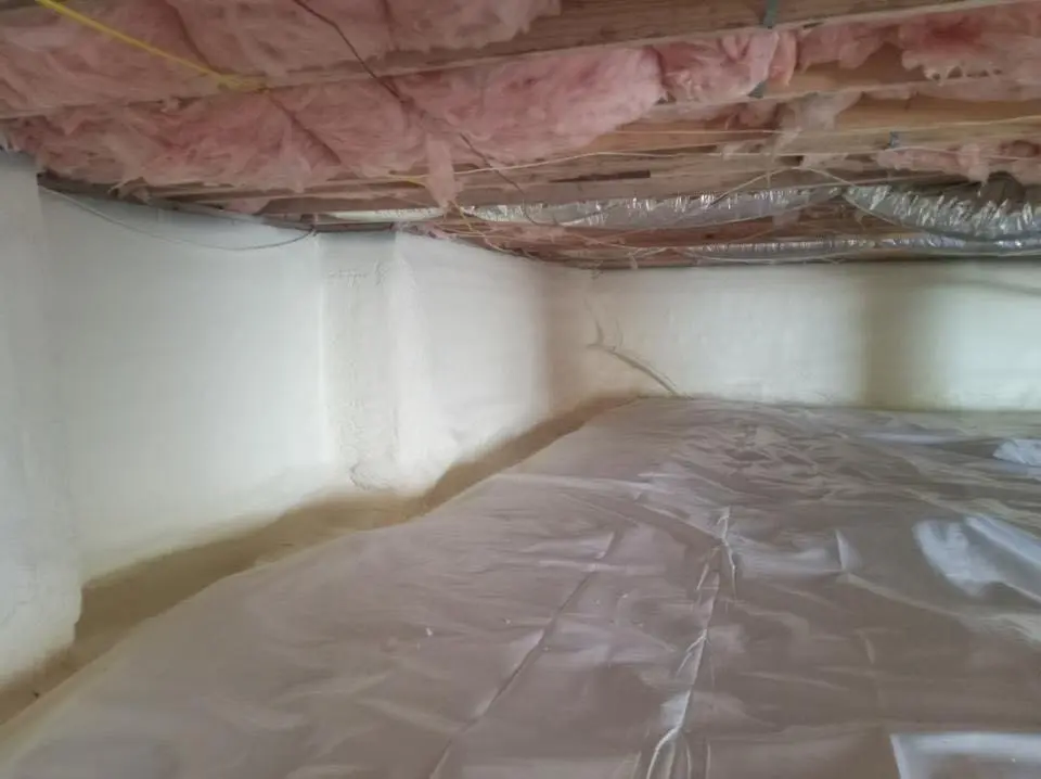Crawl space encapsulation with closed-cell spray foam for Storm Damage Roof Repair in Rincon Valley